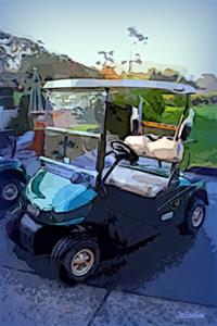 "Blue Golf Cart"