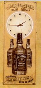 "JD Nostalgic Tin Sign and Neon Clock"